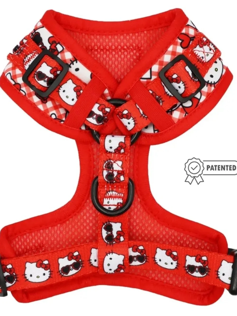 Sassy Woof Hello Kitty Red & White Padded Dog Harness